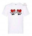 Camiseta adulto Con un par de corazones