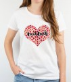 Camiseta Mamá (corazón de corazones) rojo personalizable