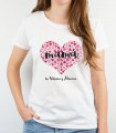 Camiseta Mamá (corazón de corazones) fucsia personalizable